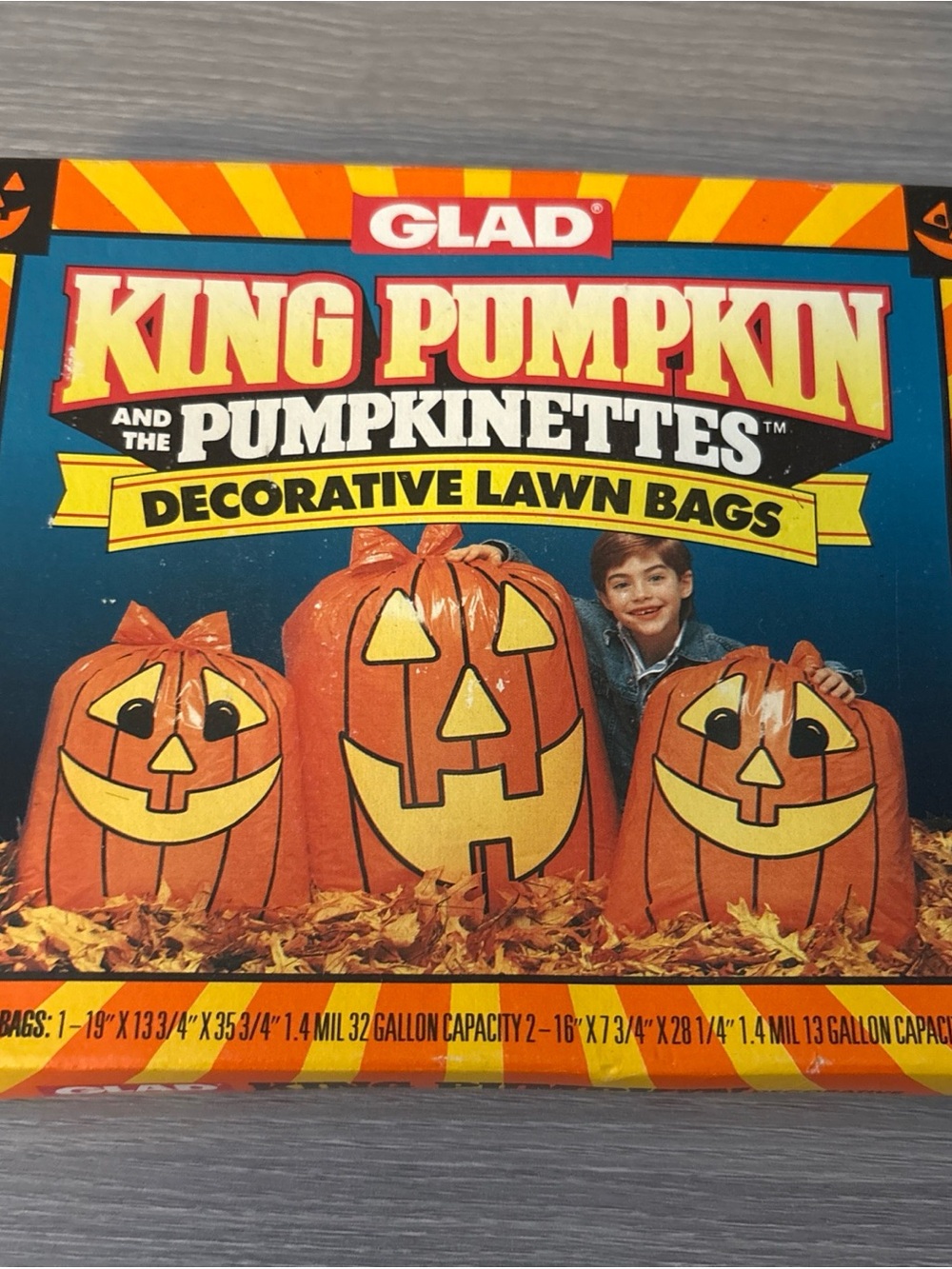 Glade King Pumpkin Orange and Yellow Decorative Lawn Bag Set